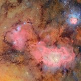 Cette image de la nébuleuse Trifide est le résultat de 678 prises de vues réalisées en l'espace de sept heures. KEYSTONE/AP